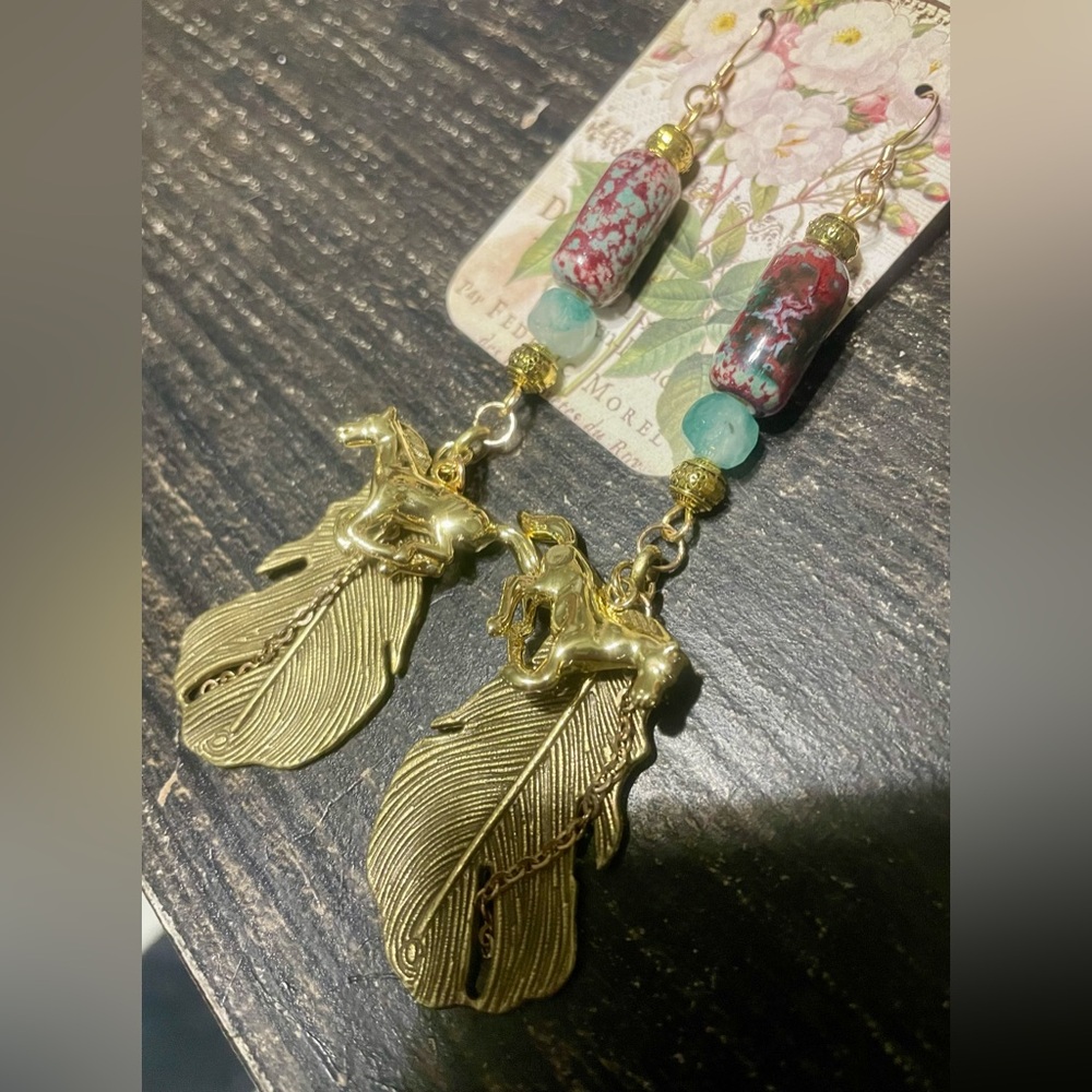 ‘Mustang Sally’ Southwestern Cowgirl Earrings - Picture 6 of 6